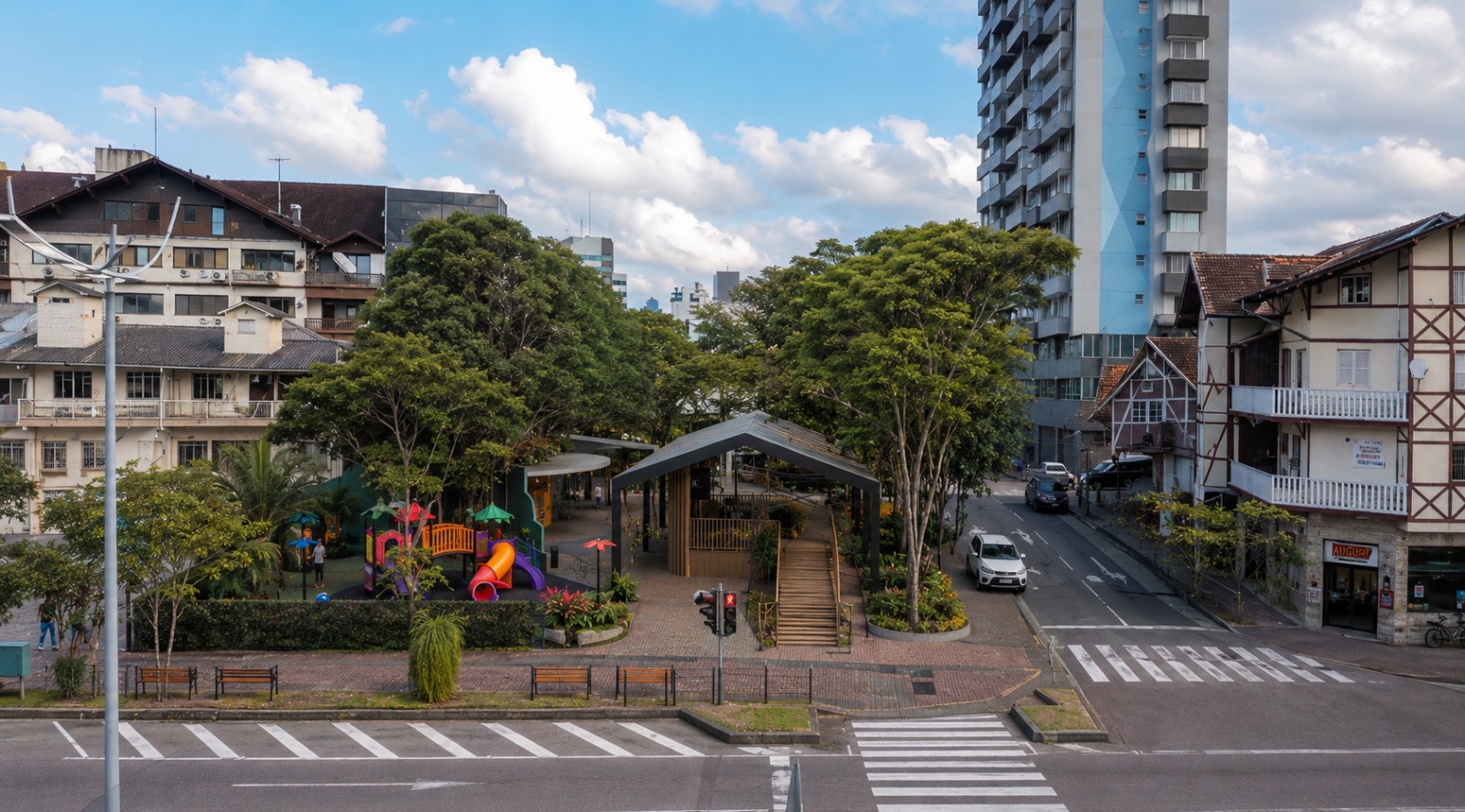 Vista da praça